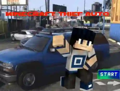 Lojë Minecraft Thief Auto në internet