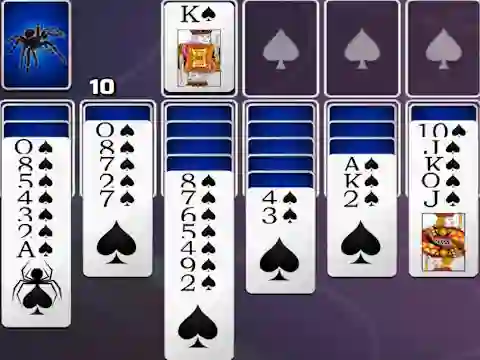 Lojë Spades Spider Solitaire në internet