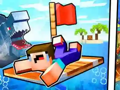Lojë Noob Raft: Ocean Survival në internet
