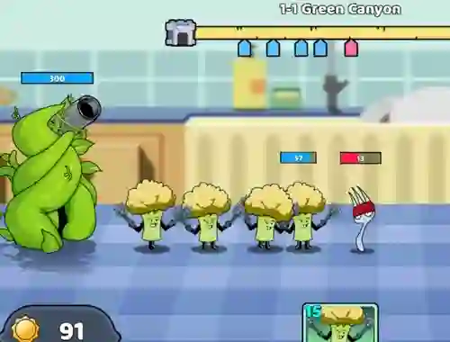 Lojë Food Castle Tower Defense në internet