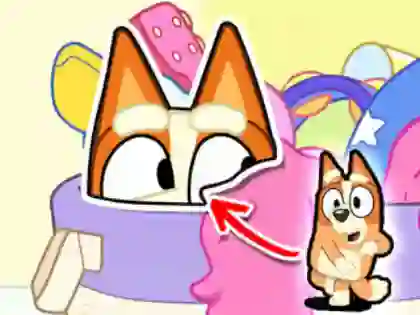 Lojë Jigsaw Puzzle: Bluey Hide & Seek në internet