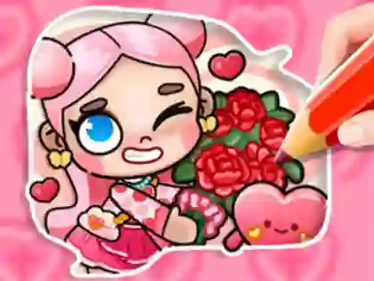 Lojë Coloring Book: Avatar Valentine's në internet