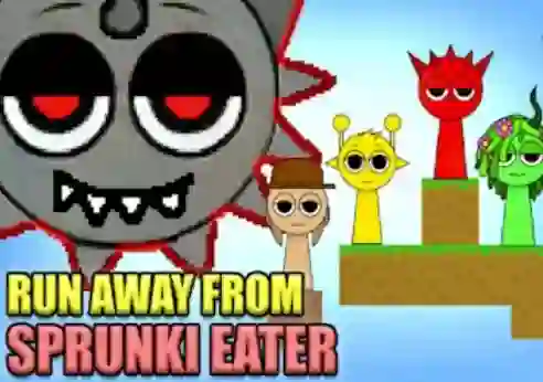 Lojë Run Away From Sprunki Eater në internet