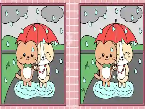 Lojë Spot the Differences Cute Kittens në internet