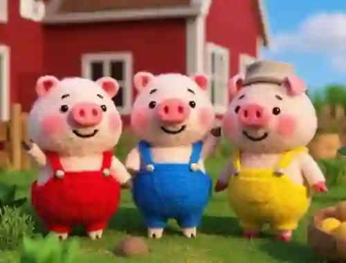 Lojë Find The Differences: The 3 Little Pigs në internet