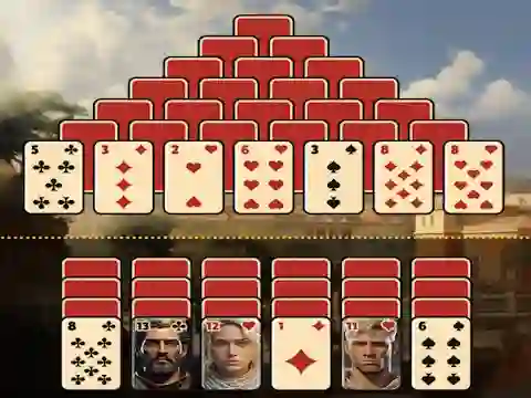 Lojë Pyramid Solitaire Ancient Rome në internet