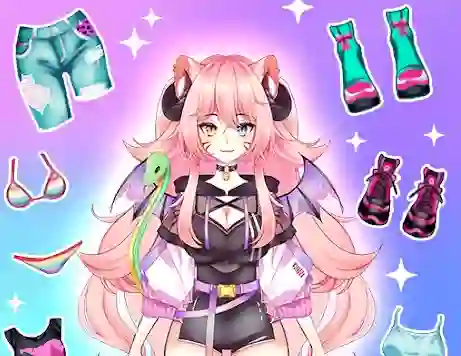 Lojë Anime Dress Up Moe në internet