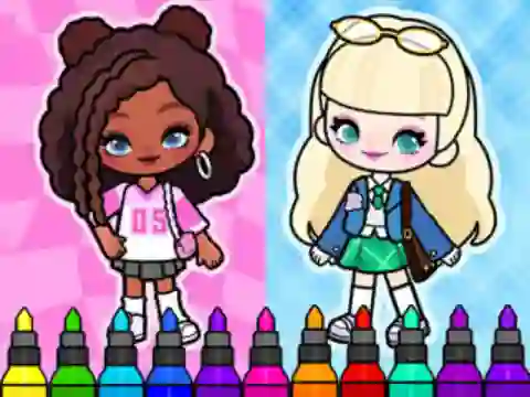Lojë Coloring Book: Aha World Sporty Girl në internet
