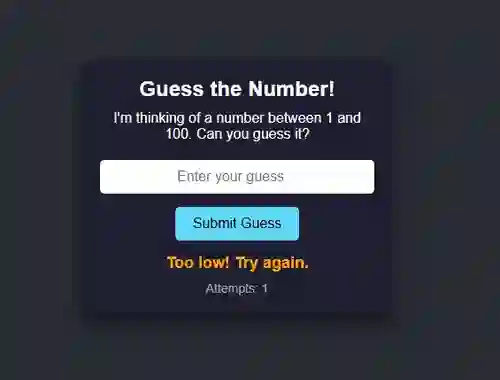 Lojë Number Guessing në internet