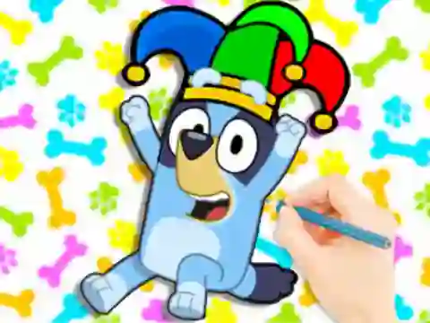 Lojë Coloring Book: Clown Bluey në internet