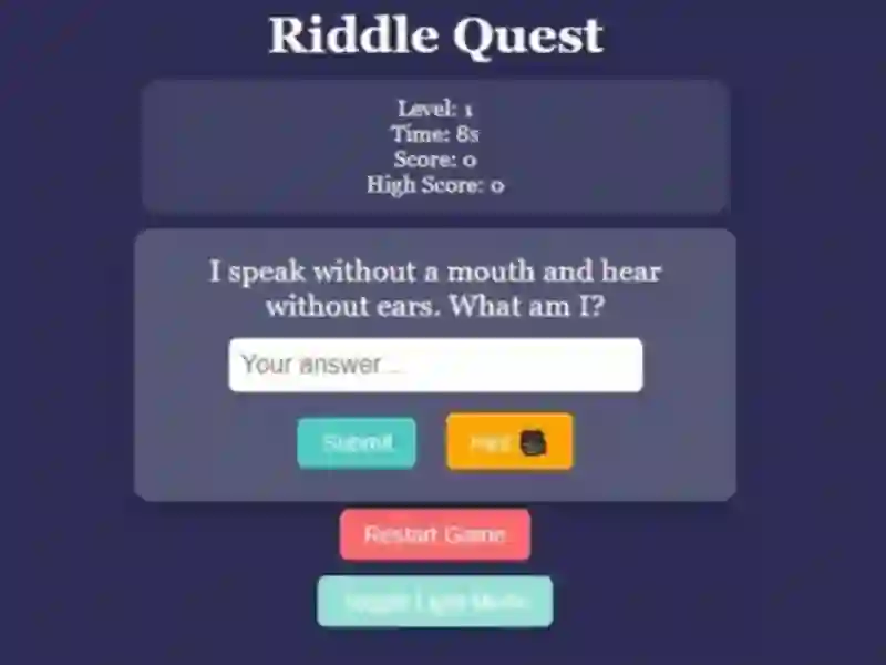 Lojë Riddle Quest Brain Teaser në internet