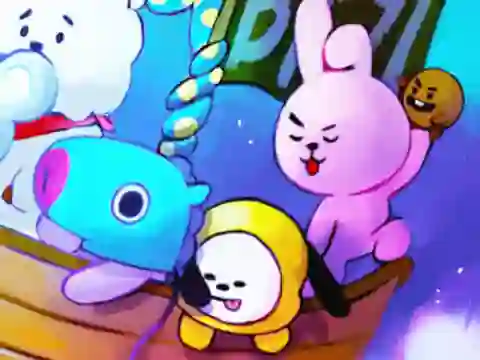 Lojë Jigsaw Puzzle: BT21 Friends në internet