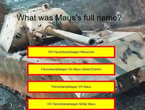 Lojë Tank Quiz: Maus në internet