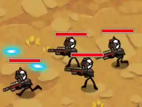 Lojë Stickman Warfare në internet