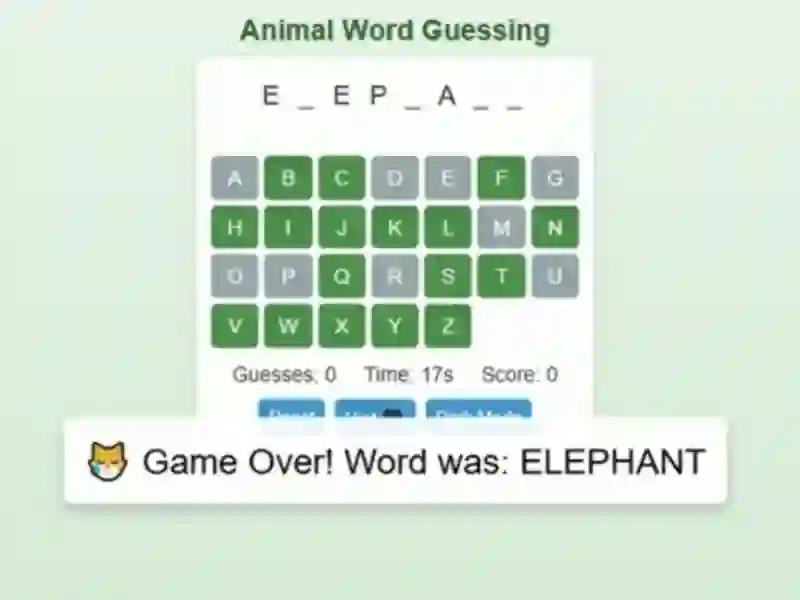Lojë Animal Word Guessing Game në internet