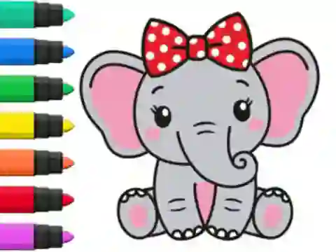 Lojë Coloring Book: Elephant në internet