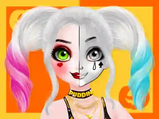 Lojë Princess Halloween Makeup Halffaces Tutorial në internet
