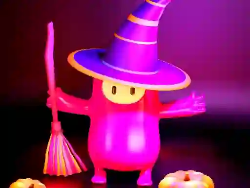 Lojë Fall Guys Halloween Puzzle në internet