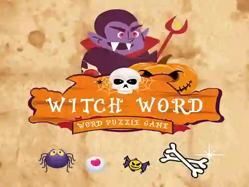 Lojë Witch Word Halloween Puzzel Game në internet
