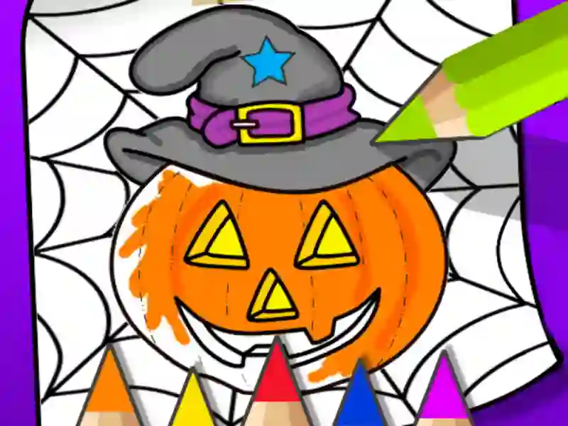 Lojë Halloween Coloring Book në internet