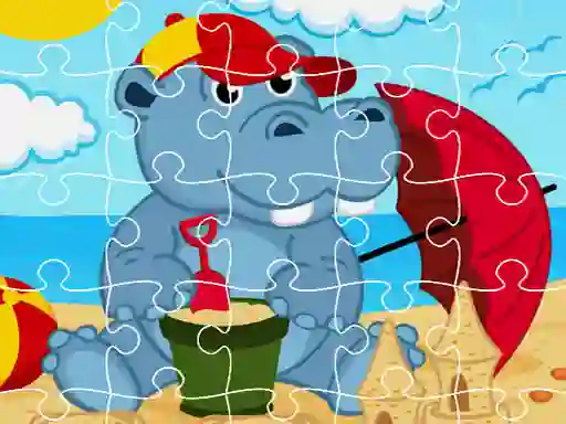 Lojë Hippo Jigsaw në internet