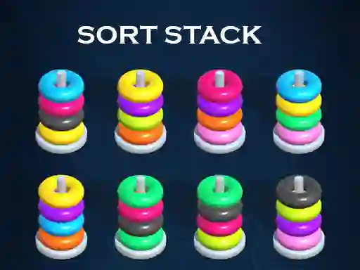 Lojë Sort Stack color Hoop Game në internet