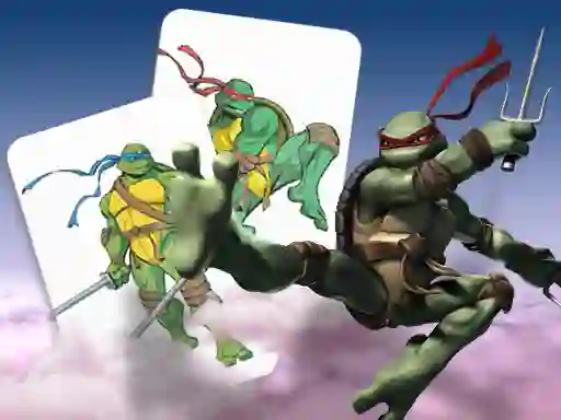 Lojë Ninja Turtles Memory card Match në internet