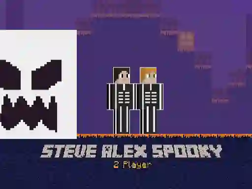 Lojë Steve Alex Spooky 2 Player në internet