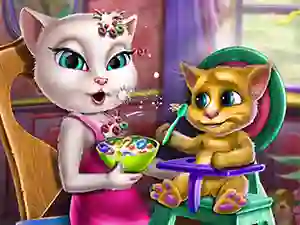 Lojë Angela Toddler Feed në internet