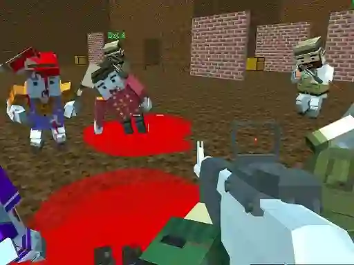 Lojë Blocky Warfare The Aweper Zombie në internet