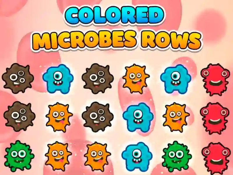 Lojë Colored Microbes Rows në internet