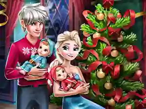 Lojë Elsa Family Christmas në internet