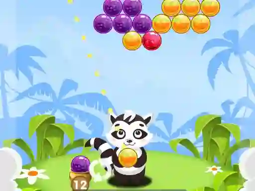 Lojë Bubble Shooter Raccoon në internet