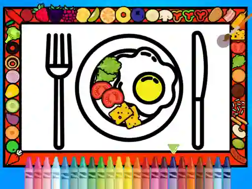 Lojë Color and Decorate Dinner Plate në internet
