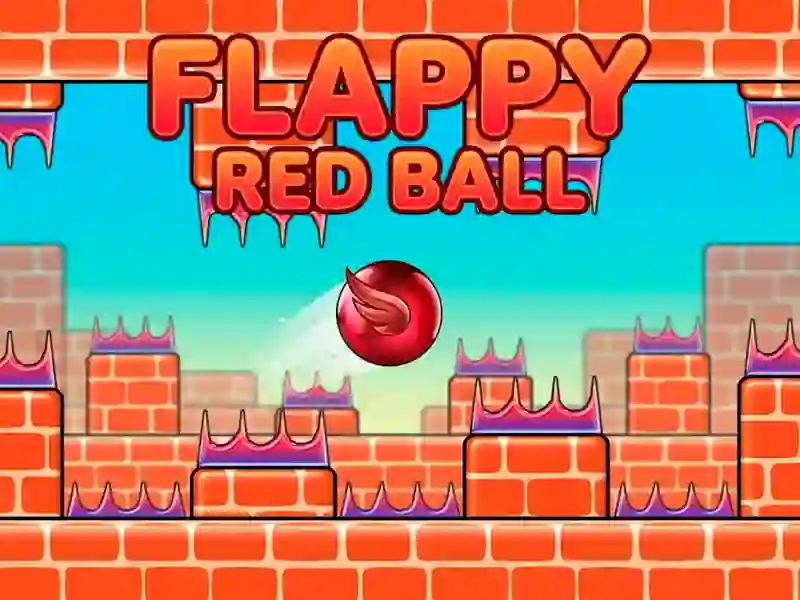 Lojë Flappy red ball në internet