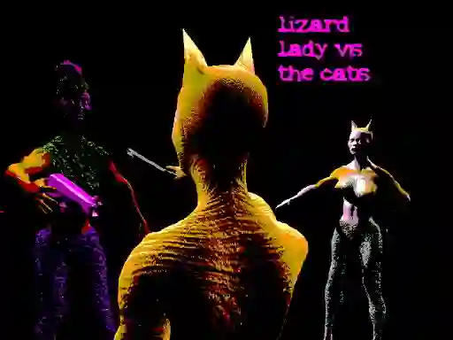 Lojë Lizard Lady Vs The Cats në internet