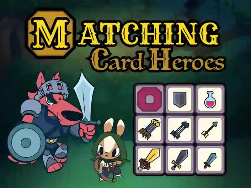 Lojë Matching Card Heroes në internet