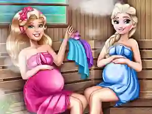 Lojë Cute Mommies Pregnant Sauna në internet