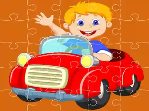 Lojë Pedal Cars Jigsaw në internet