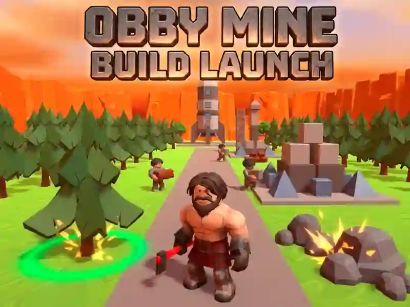 Lojë Obby Mine Build Launch në internet