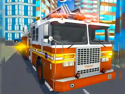 Lojë Fire City Truck Rescue Driving Simulator në internet