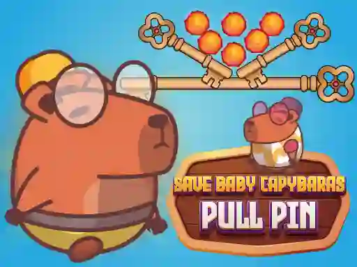 Lojë Save Baby Capybaras Pull Pin në internet