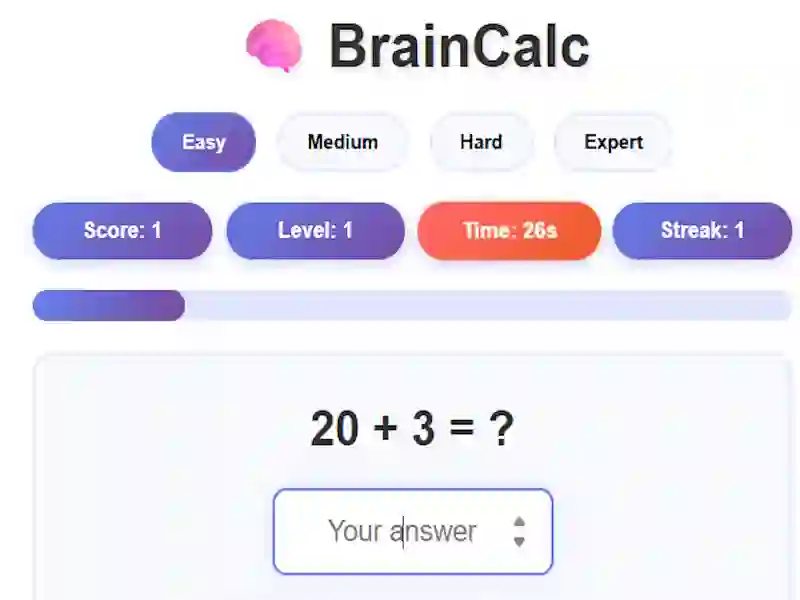 Lojë BrainCalc në internet