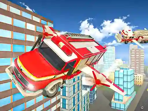 Lojë Flying Fire Truck Driving Sim në internet
