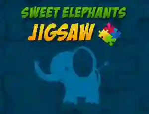Lojë Sweet Elephants Jigsaw në internet