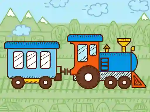 Lojë Trains For Kids Coloring në internet