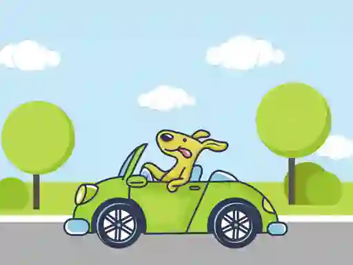 Lojë Animal Happy Drive Coloring në internet