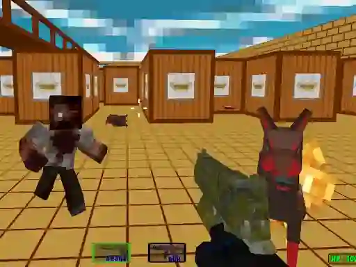 Lojë Pixel Swat Zombie Survival në internet