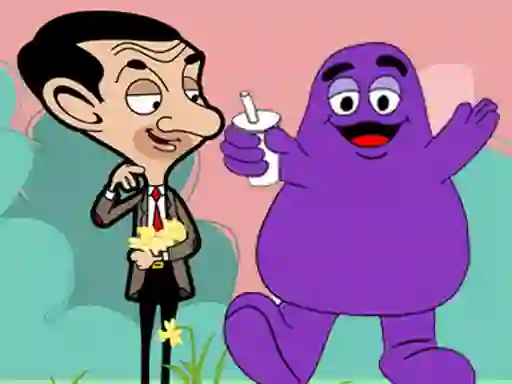 Lojë When Mr Bean meet Grimace në internet