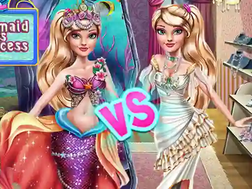 Lojë Ellie Mermaid vs Princess në internet